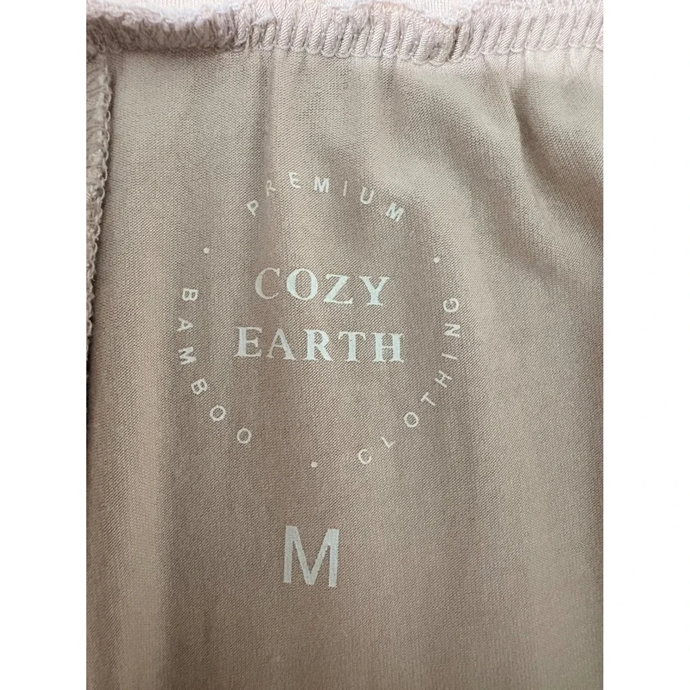 Cozy Earth Bamboo Pajama Set Blush Pink Short Sleeve Top and Shorts Size M